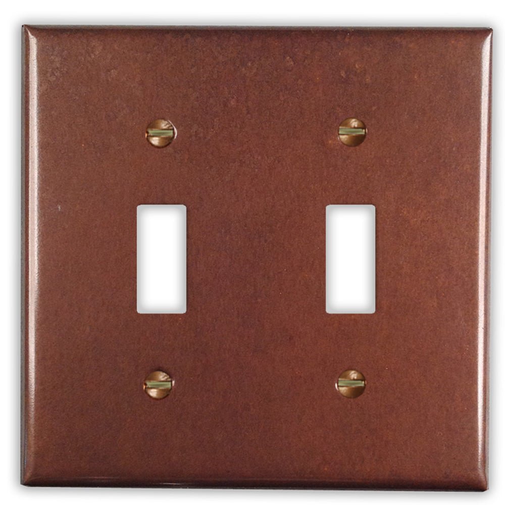 Cobre rústico - Placa de pared con 2 palancas