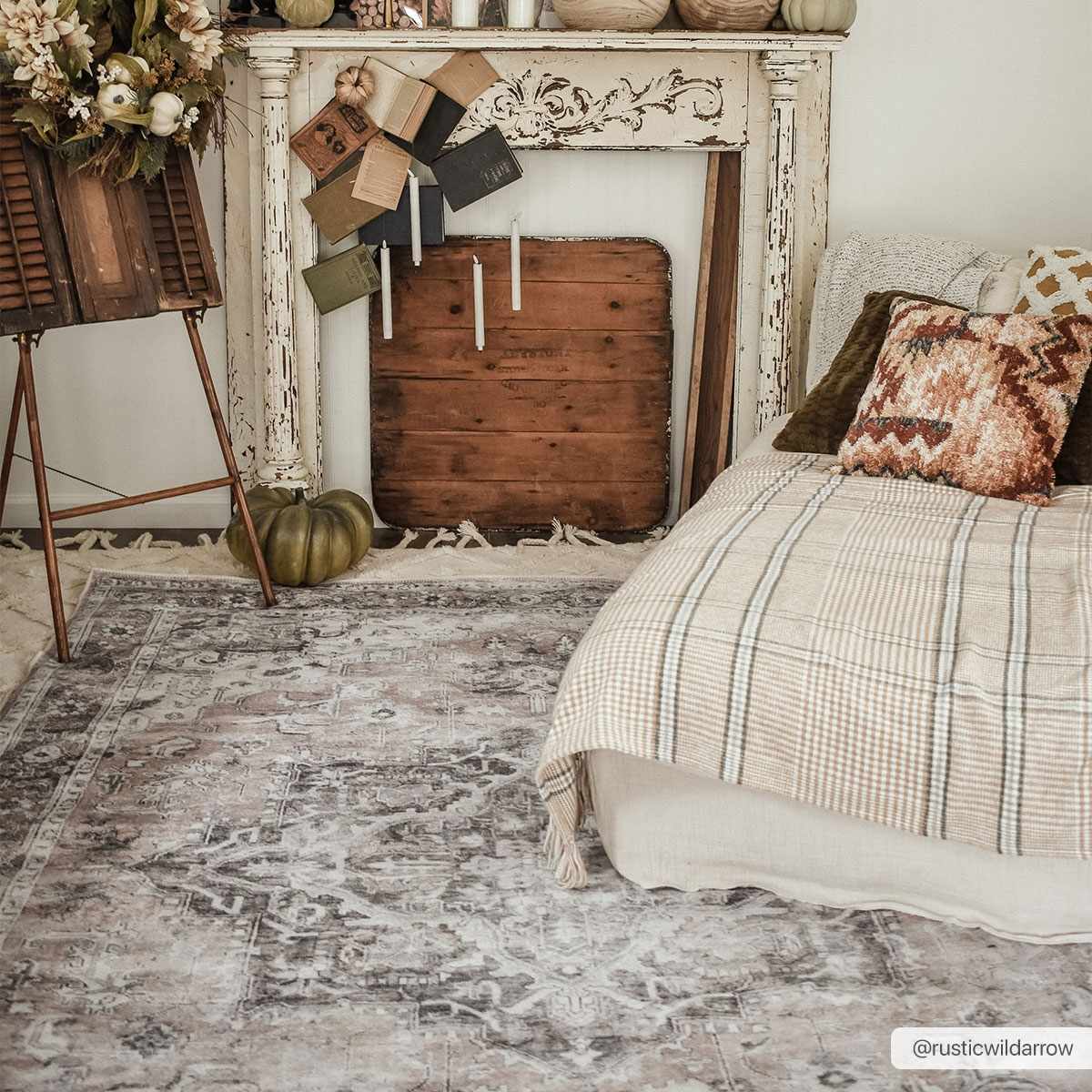 Alfombra lavable de pelo plano Fatih