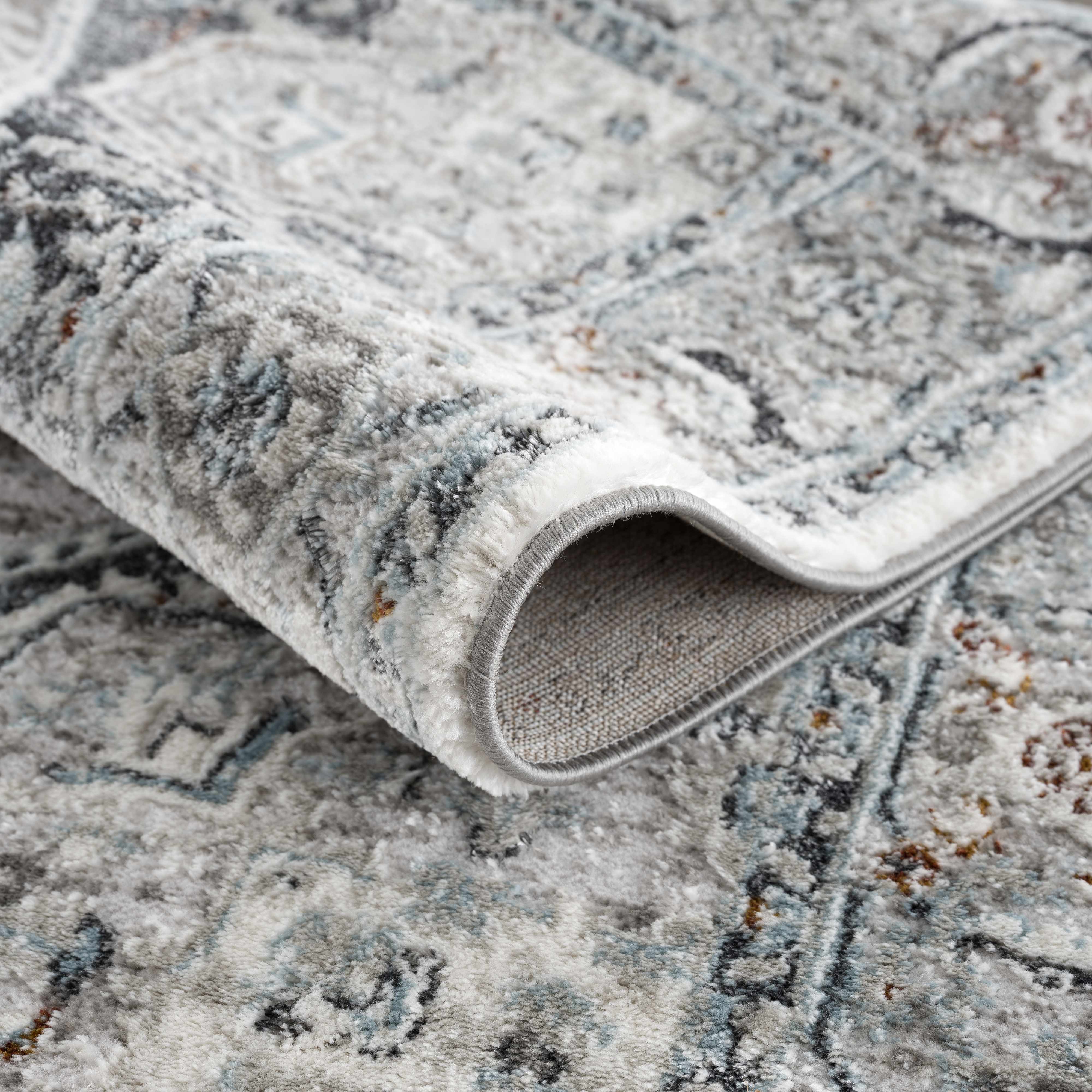 Alfombra Liverpool gris y azul - Ofertas