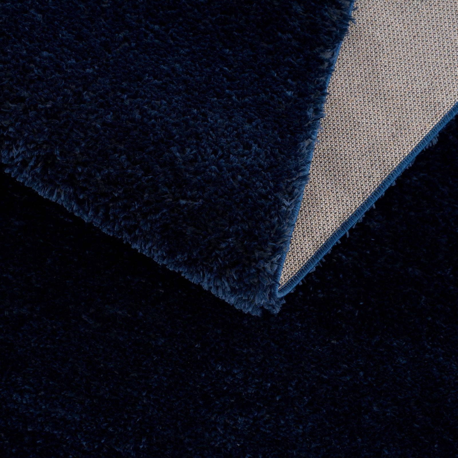 Alfombra de pelo largo Heavenly Solid Navy Blue - Liquidación