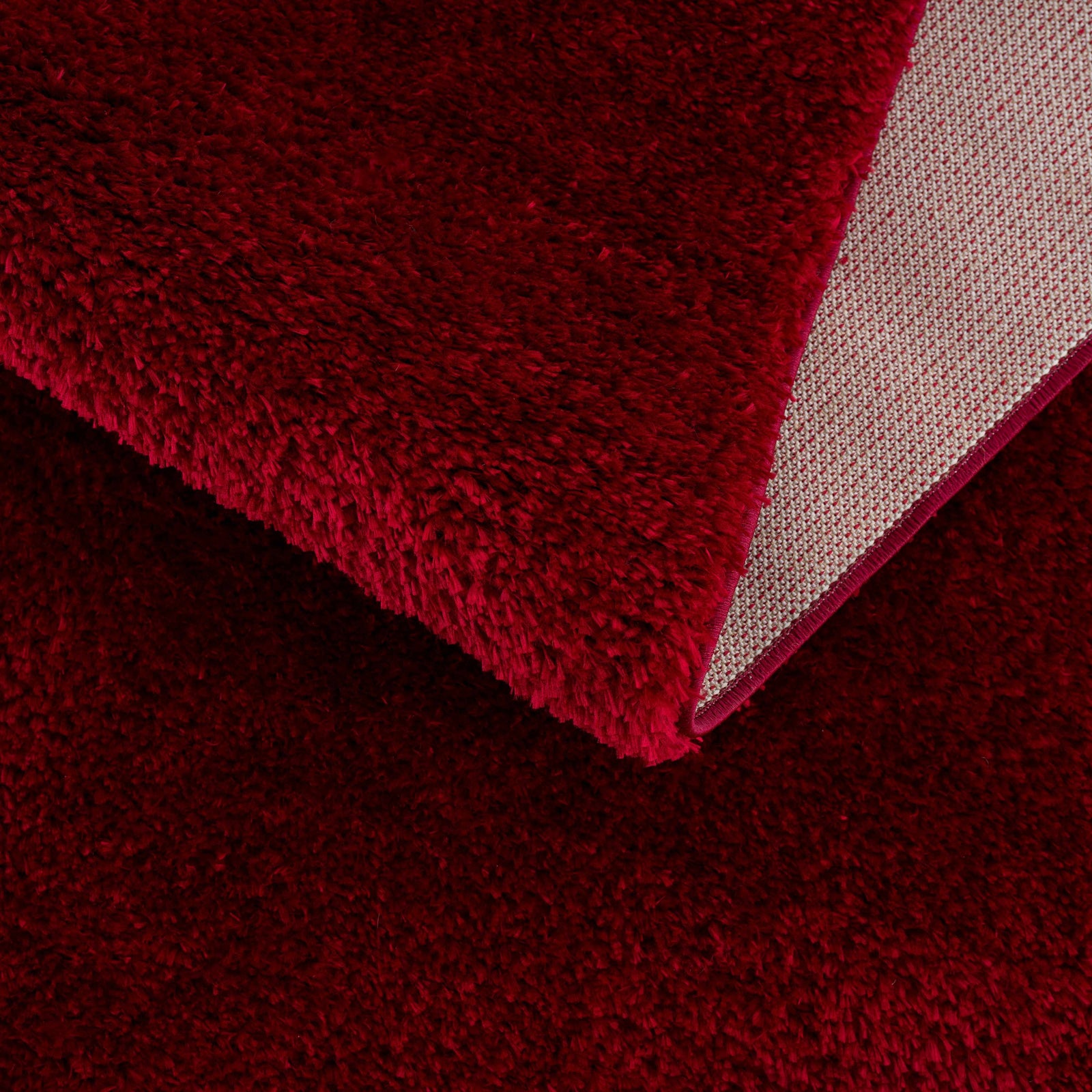 Alfombra de felpa roja sólida Heavenly - Liquidación
