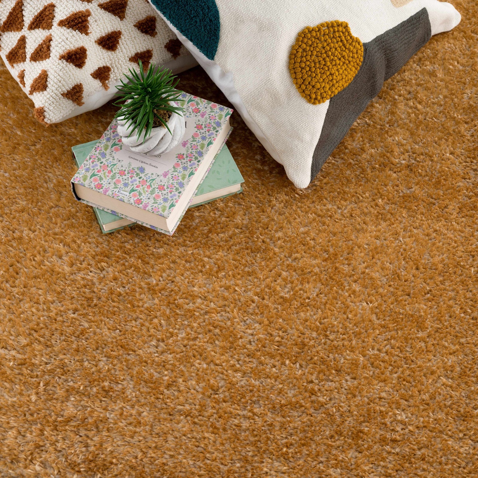 Alfombra de felpa Heavenly Solid Mustard - Liquidación