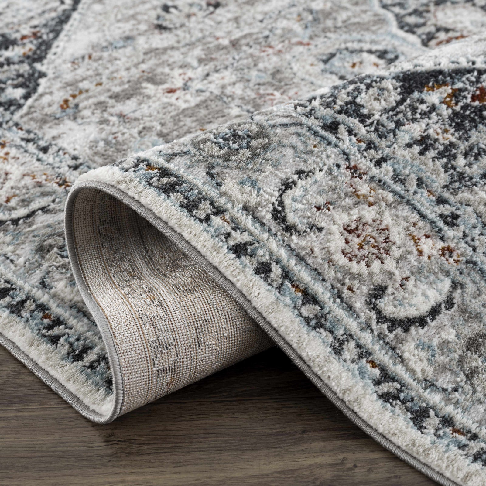 Alfombra Liverpool gris y azul - Ofertas
