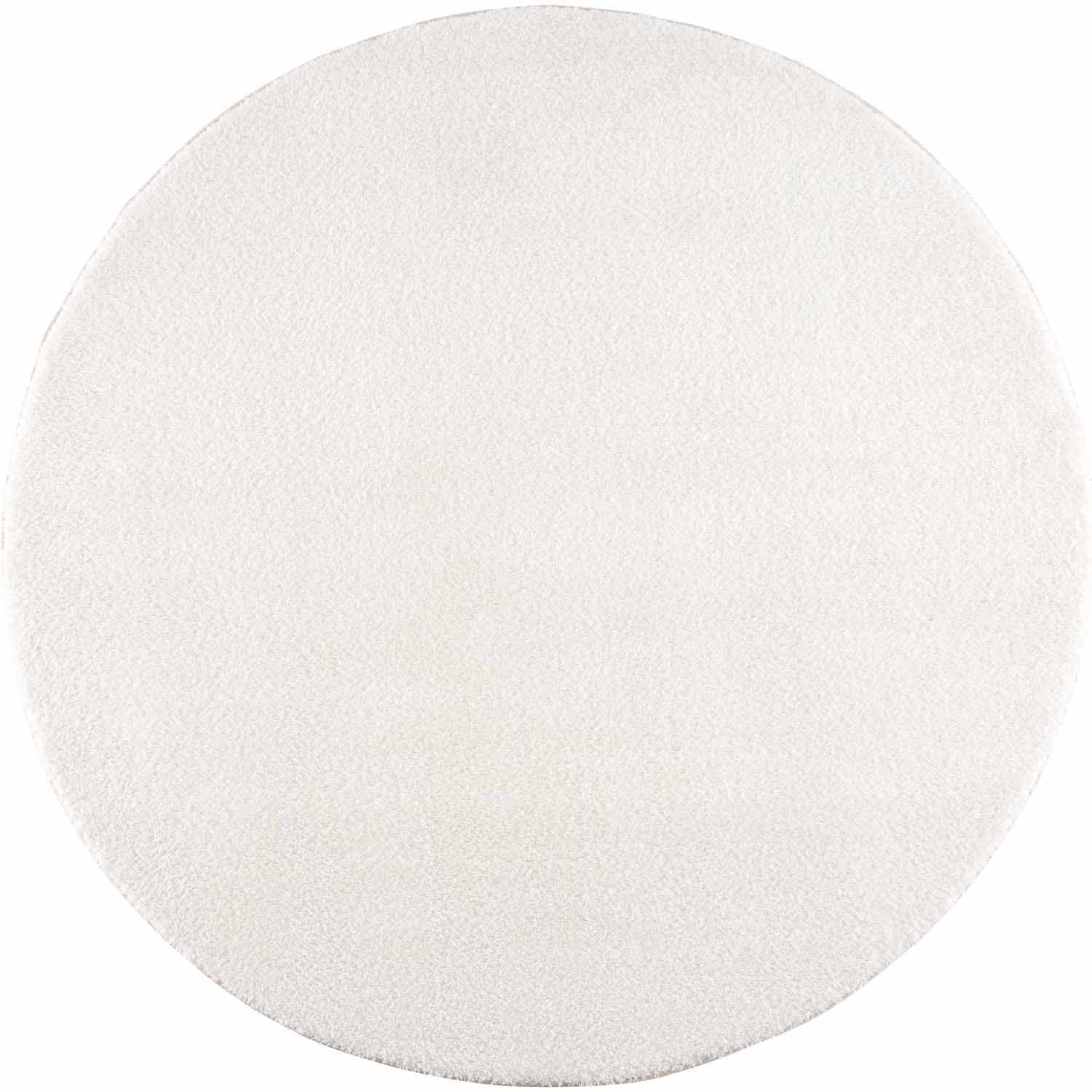 Alfombra de felpa color crema sólida celestial