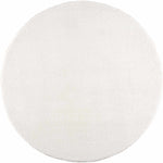 Alfombra de felpa color crema sólida celestial