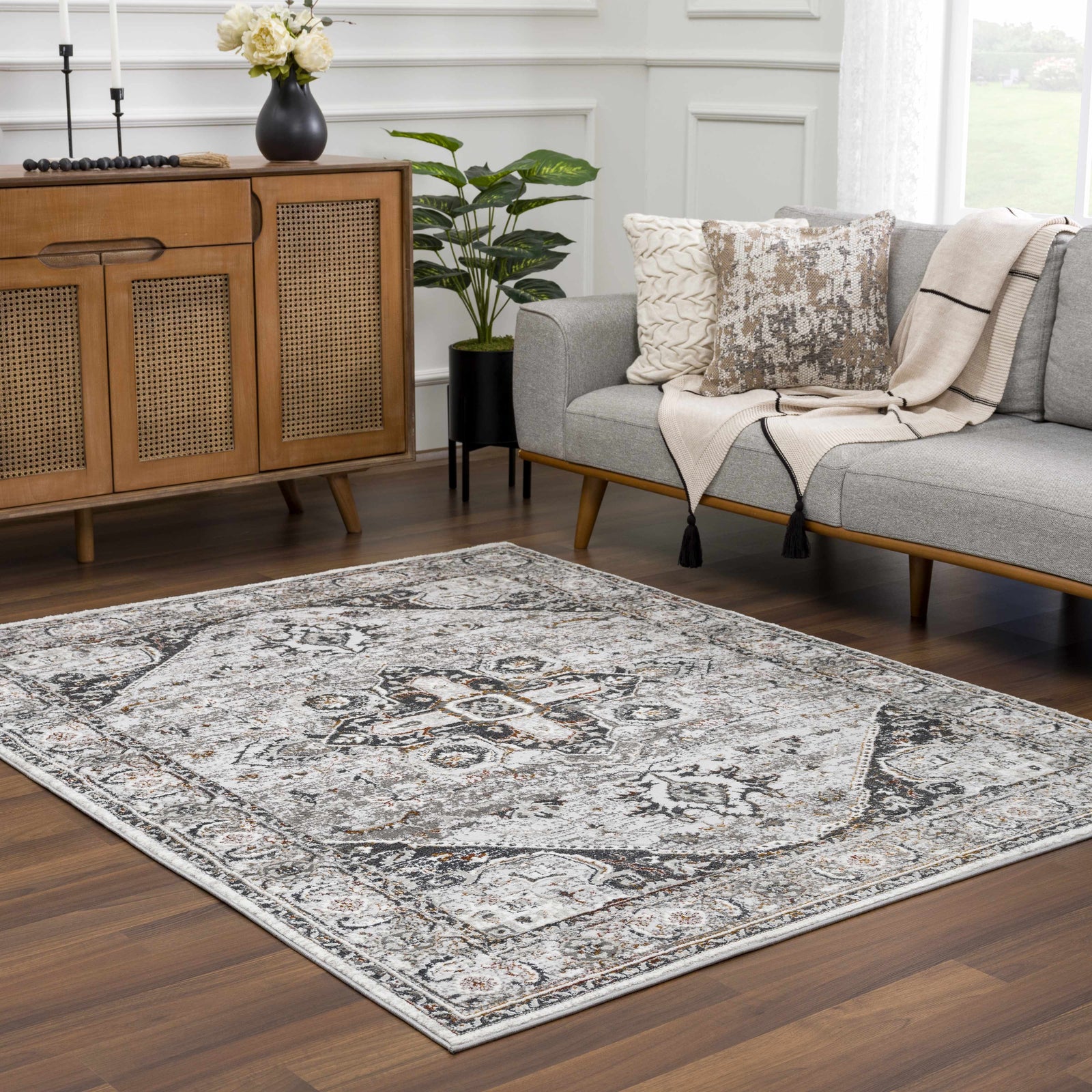 Alfombra Liverpool gris oscuro - Ofertas especiales