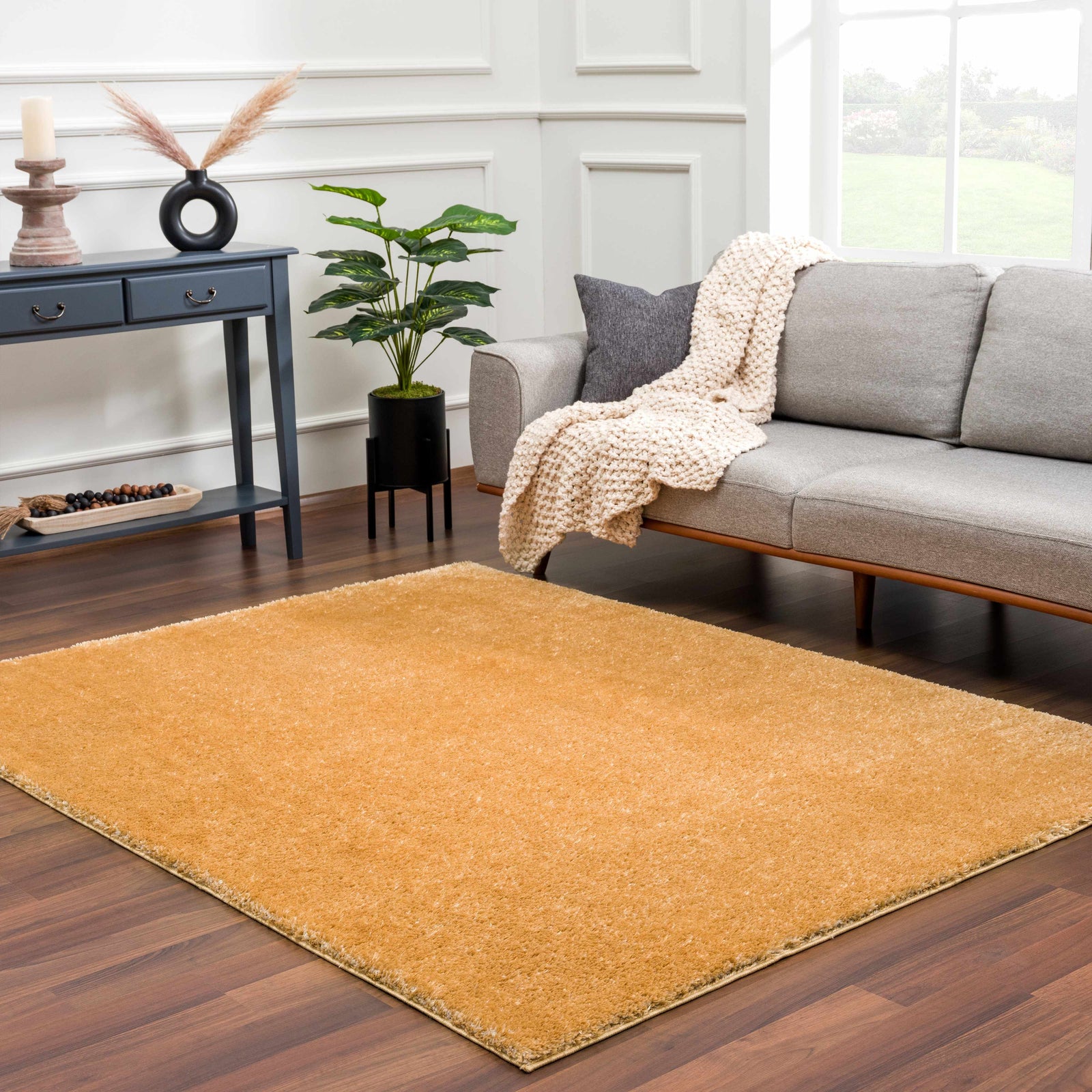 Alfombra de felpa Heavenly Solid Mustard - Liquidación
