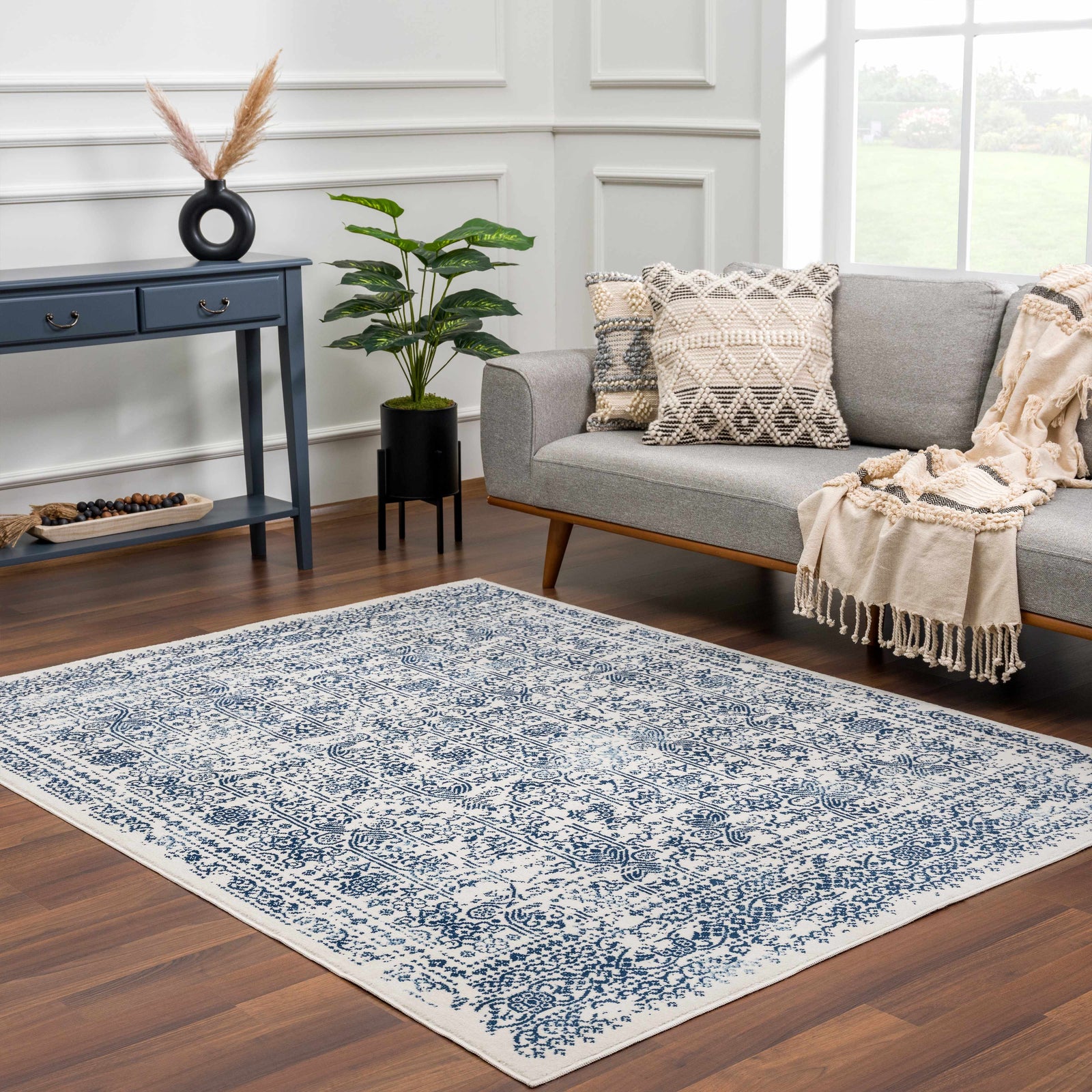 Alfombra azul Michie - Liquidación