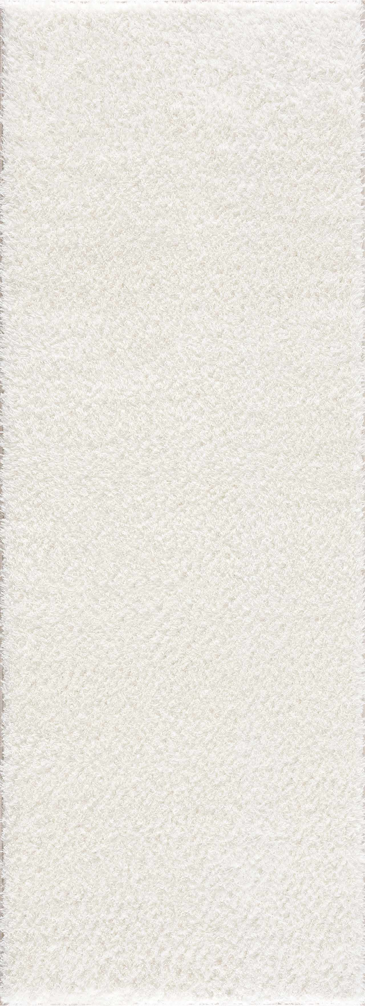 Alfombra de felpa color crema sólida celestial