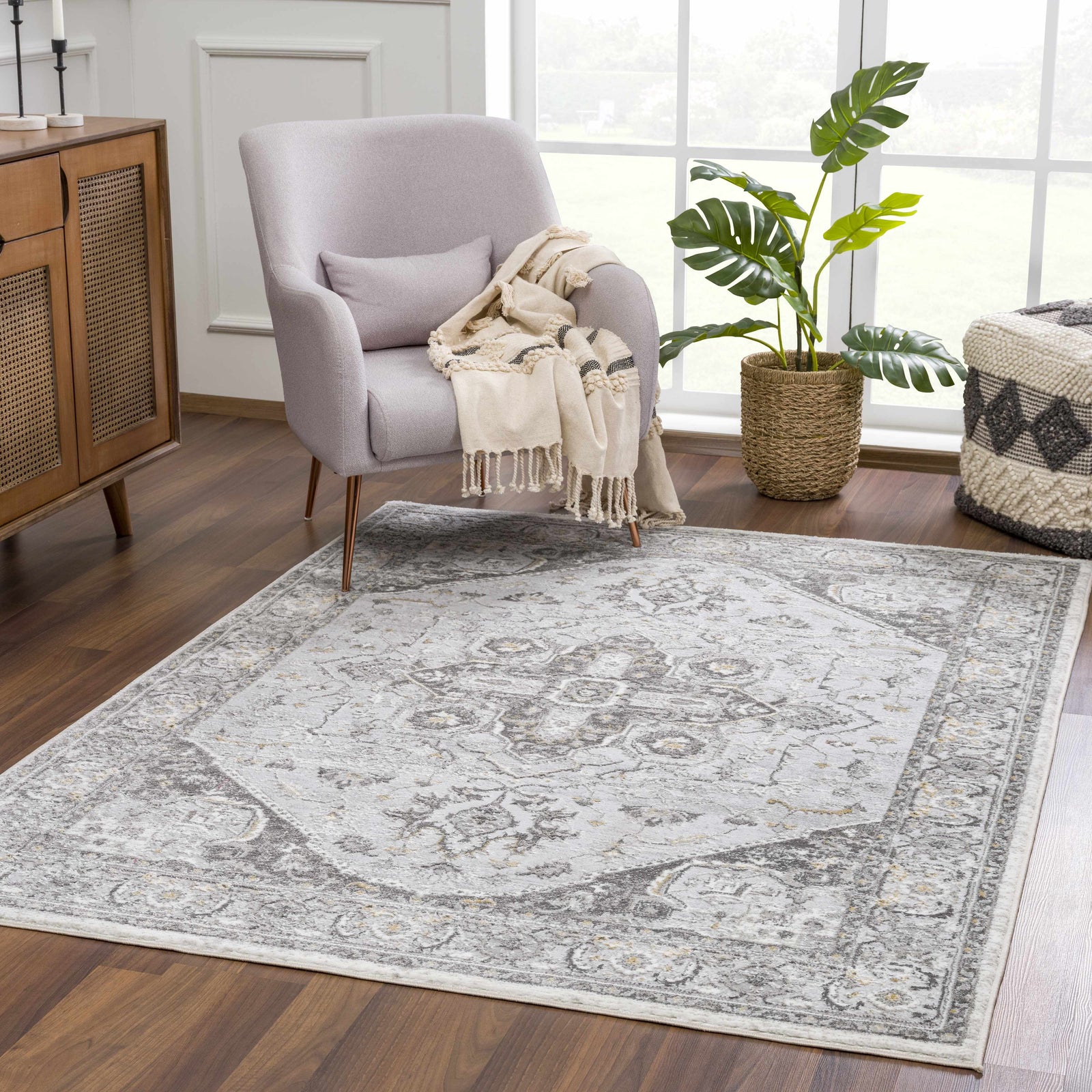 Alfombra Liverpool gris claro - Oferta