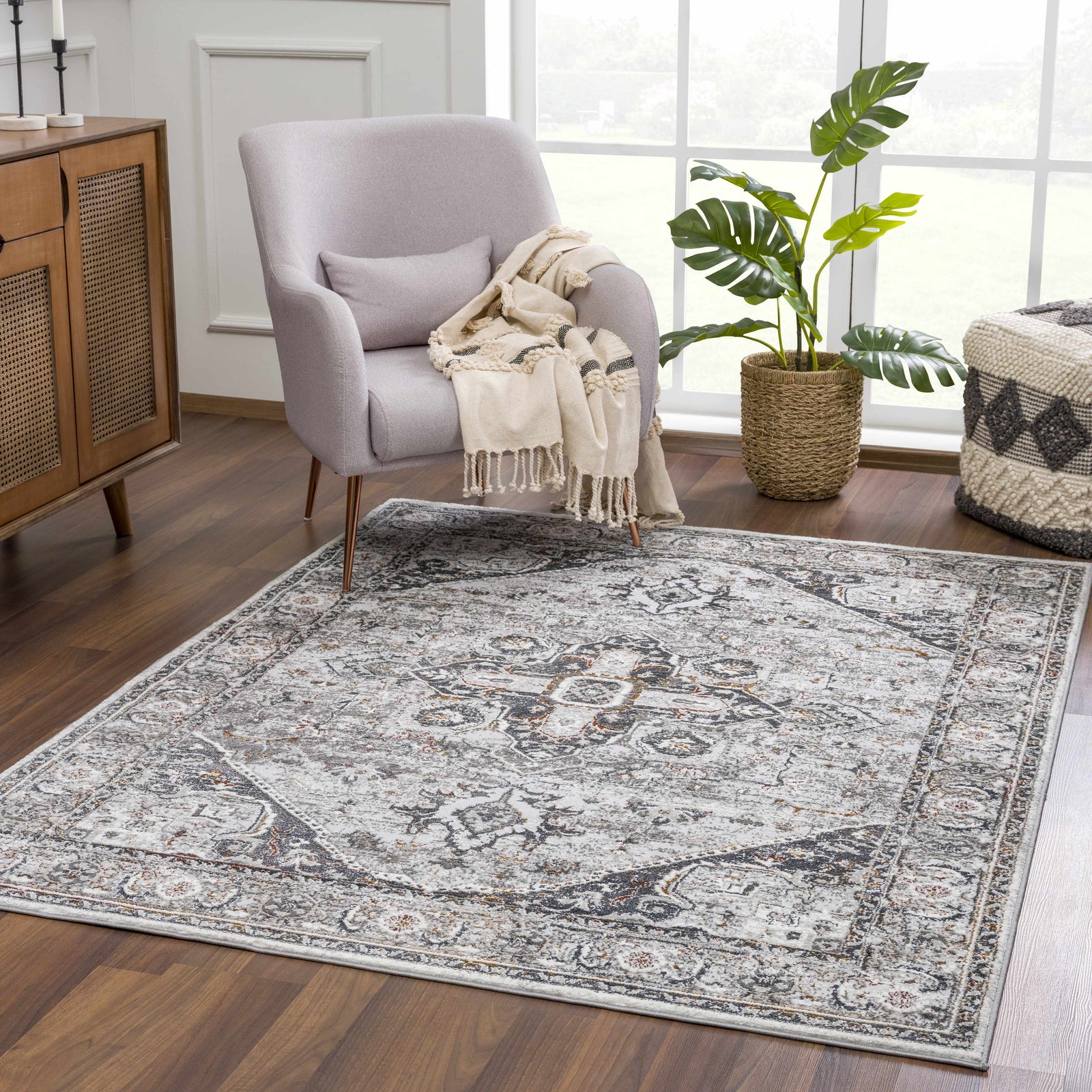 Alfombra Liverpool gris oscuro - Ofertas especiales