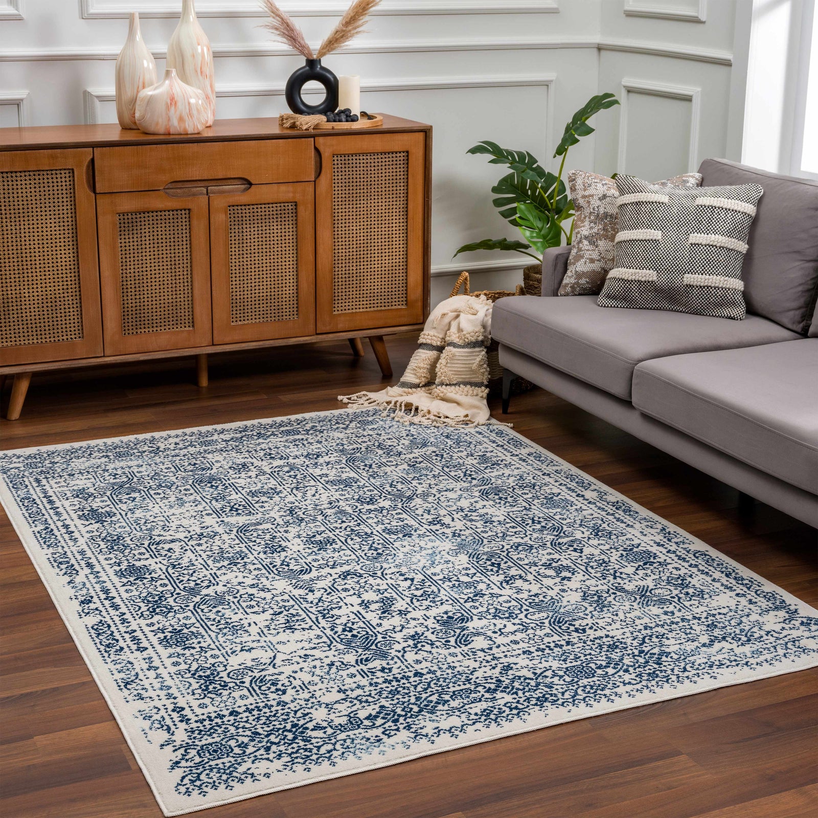 Alfombra azul Michie - Liquidación