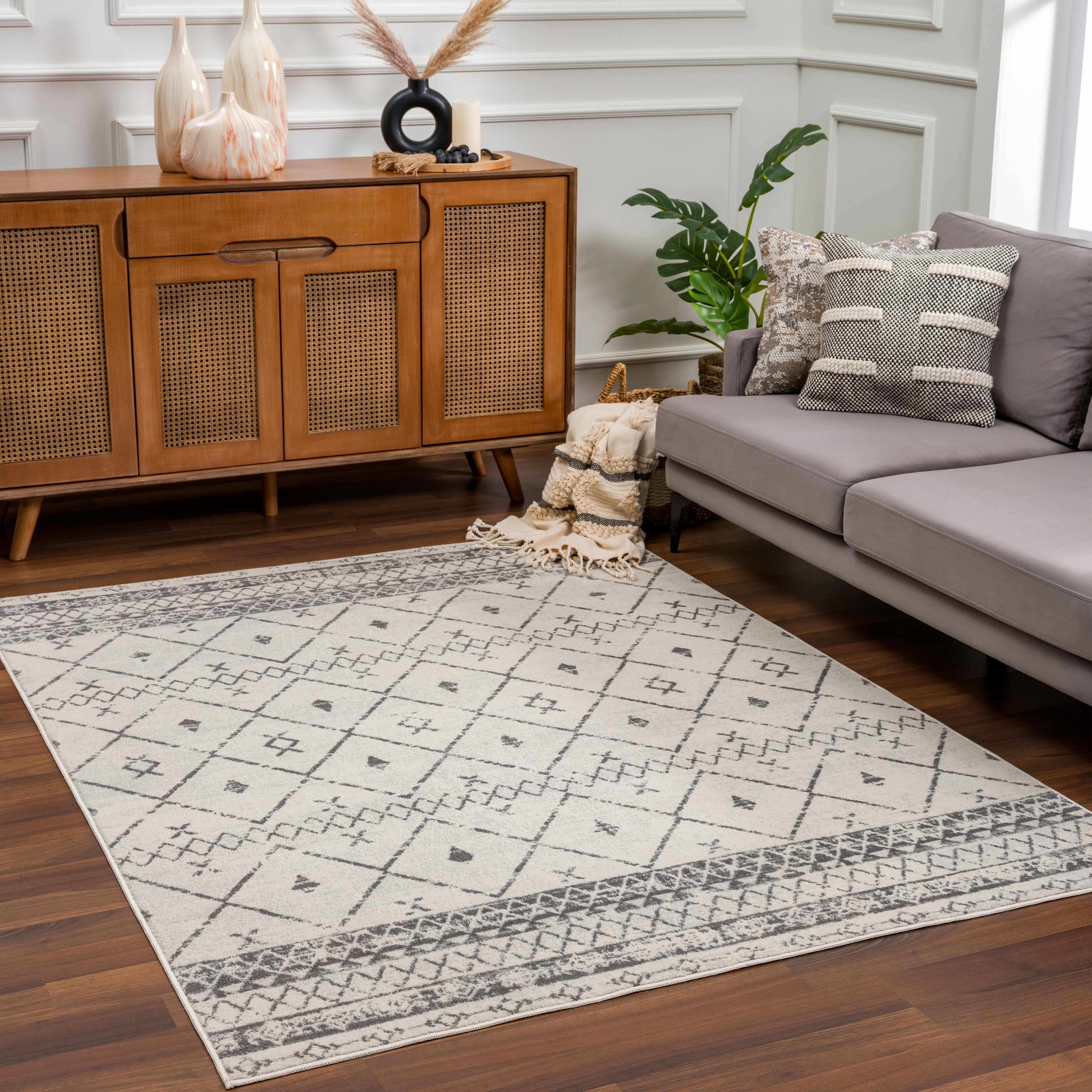 Alfombra marroquí de enrejado Newville - Liquidación