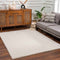 Alfombra de felpa sólida color beige celestial