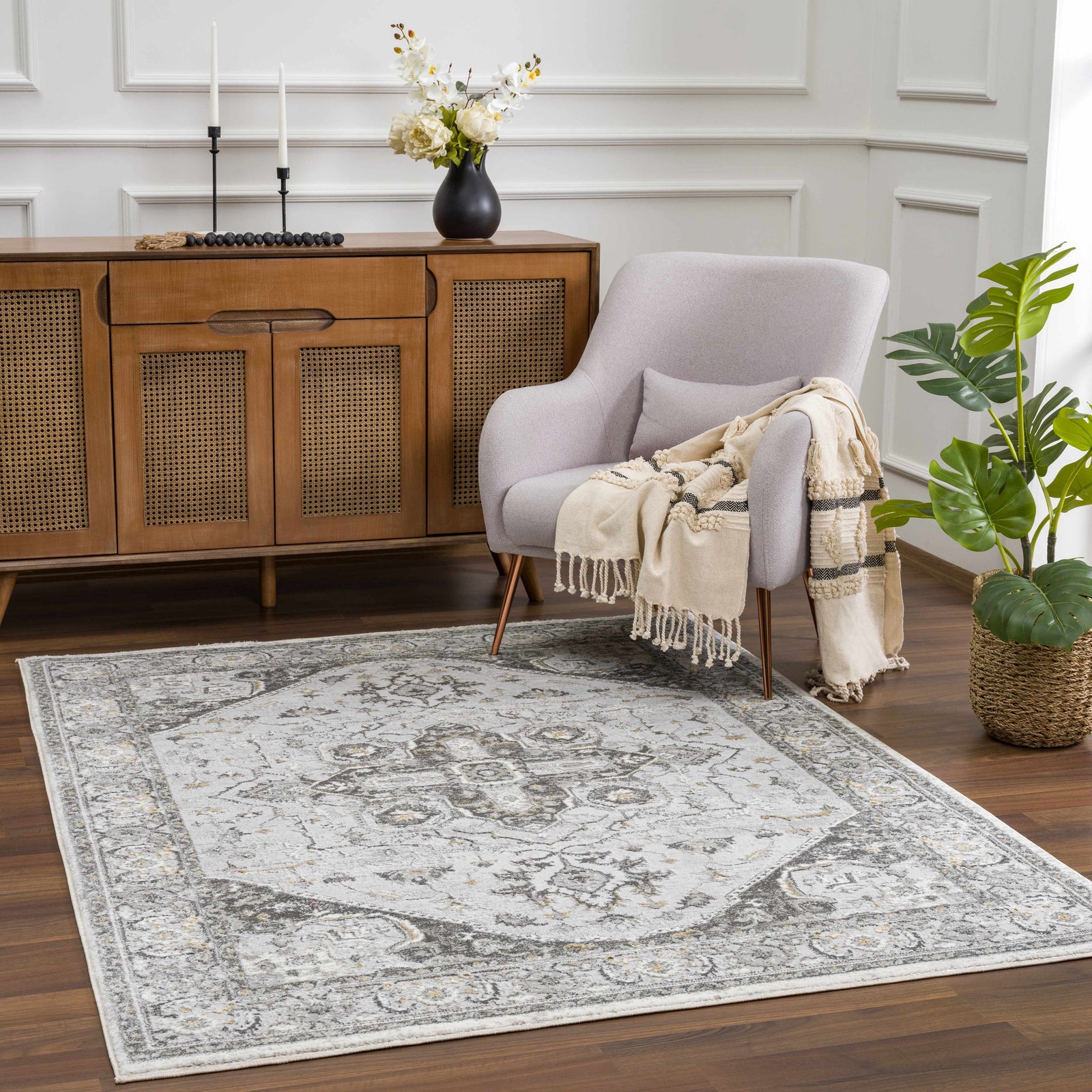 Alfombra Liverpool gris claro - Oferta