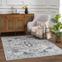Alfombra Liverpool gris y azul - Ofertas