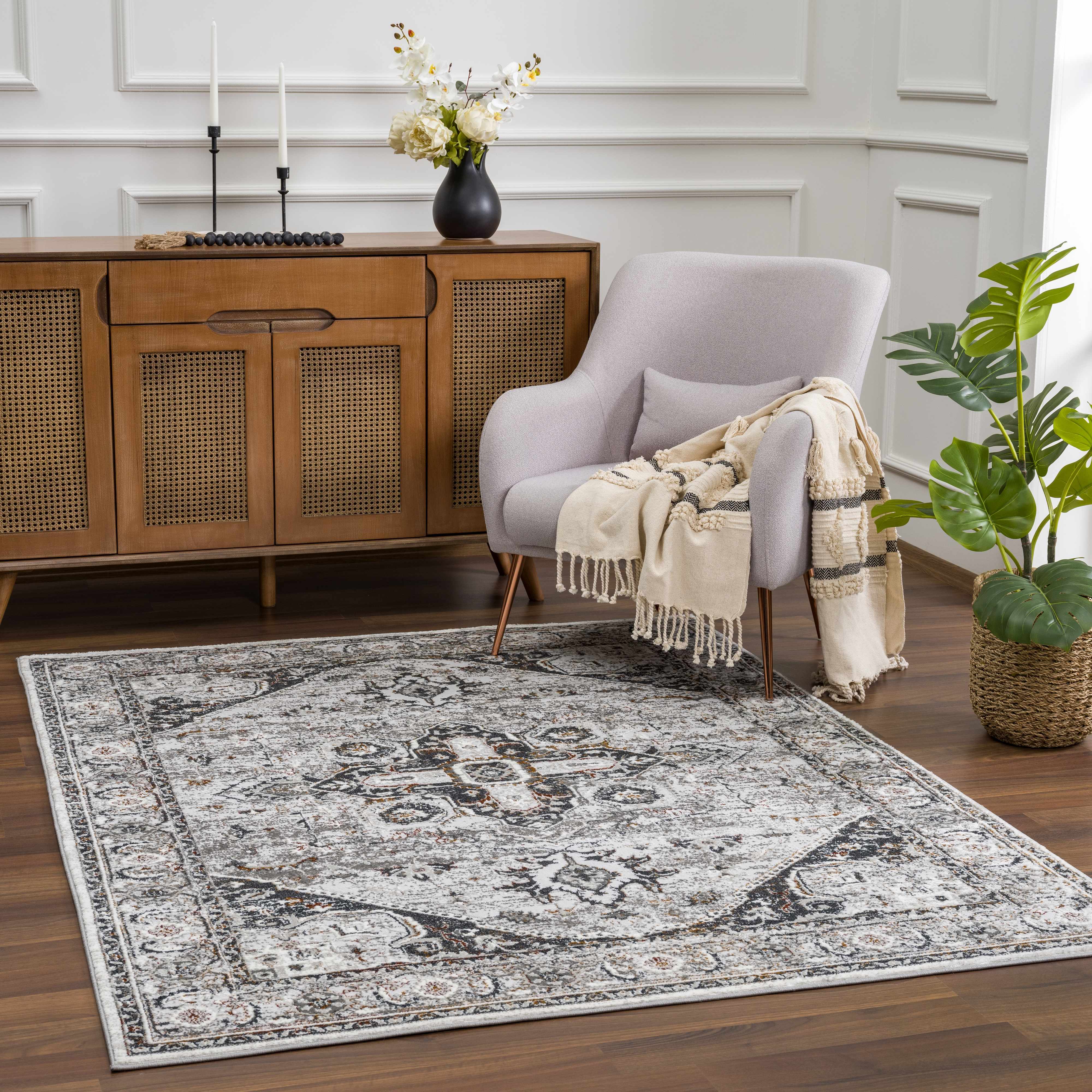 Alfombra Liverpool gris oscuro - Ofertas especiales