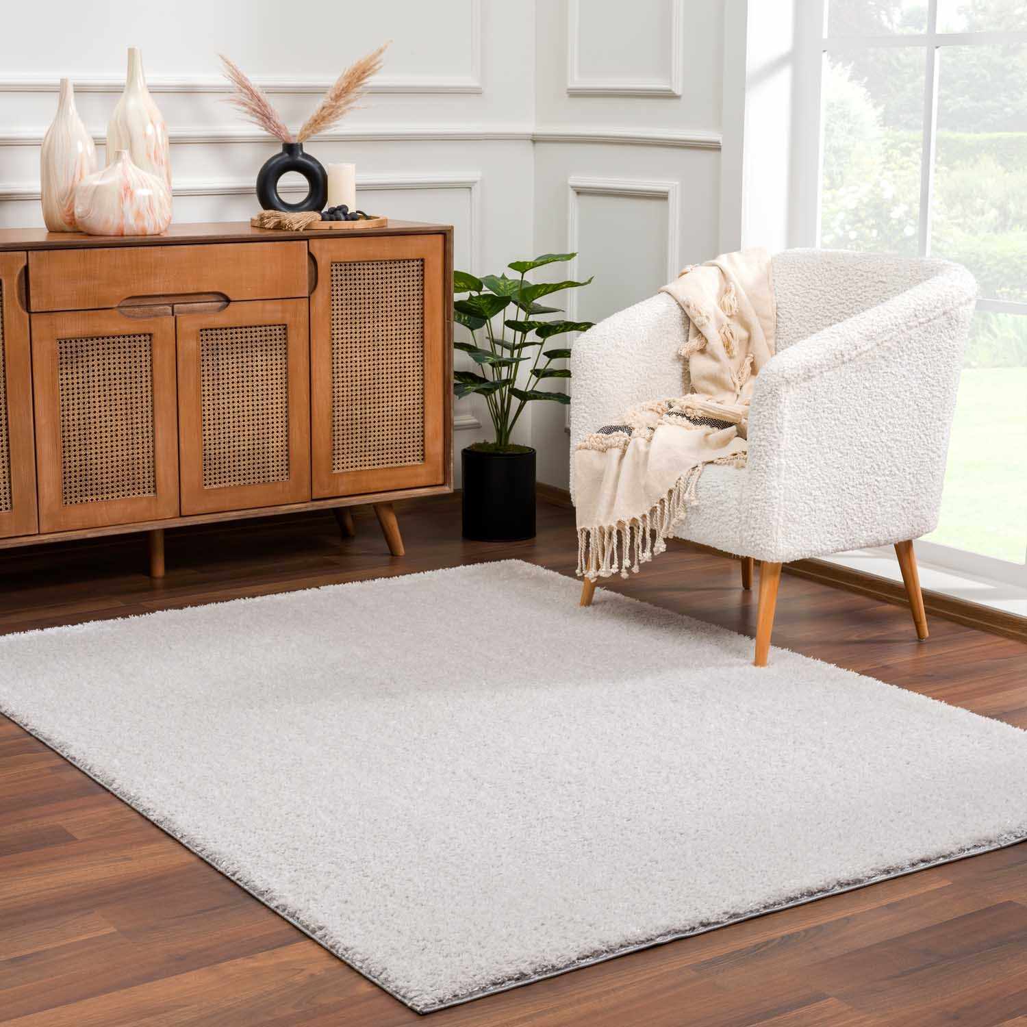 Alfombra de felpa Heavenly Solid Light Gray - Liquidación