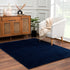 Alfombra de pelo largo Heavenly Solid Navy Blue - Liquidación
