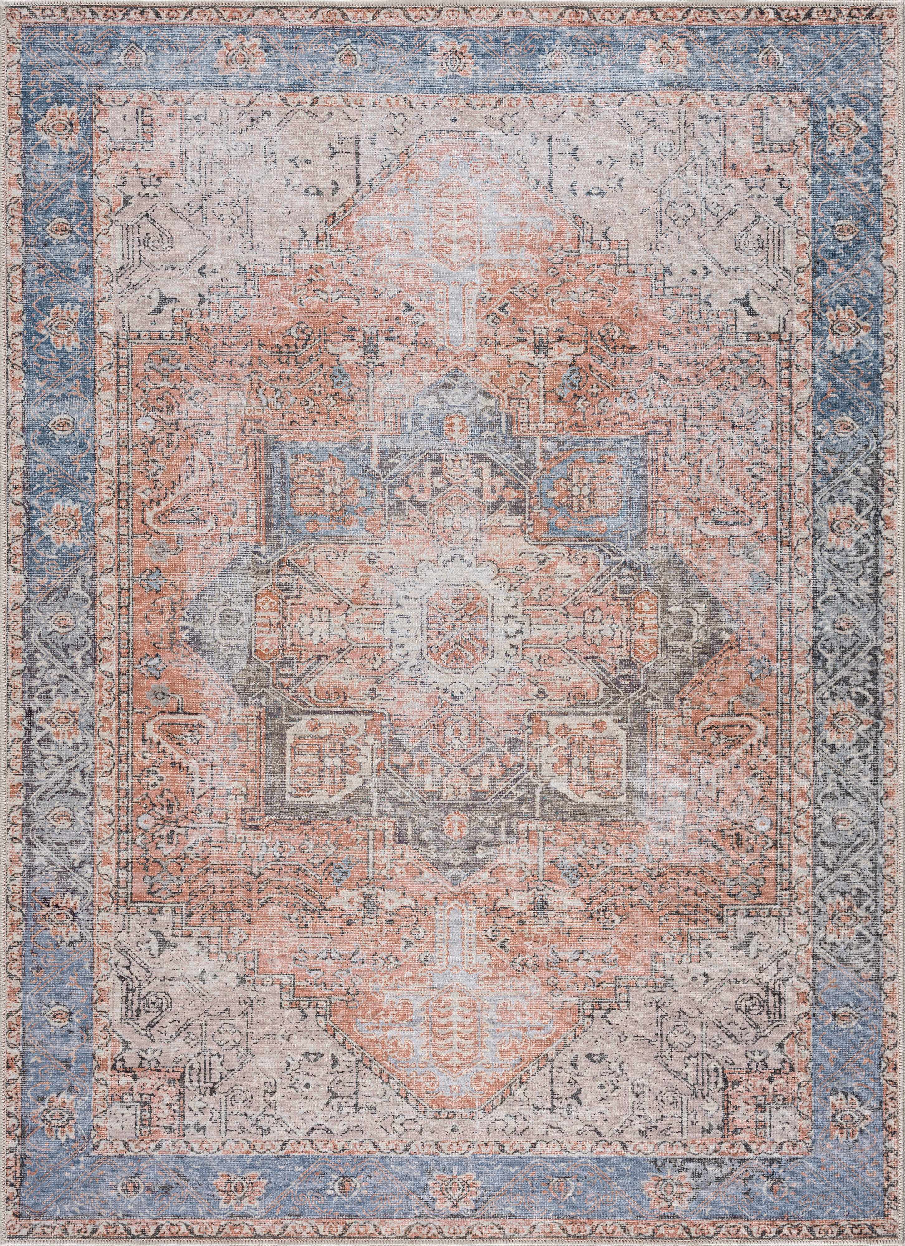 Alfombra lavable desgastada Rosman
