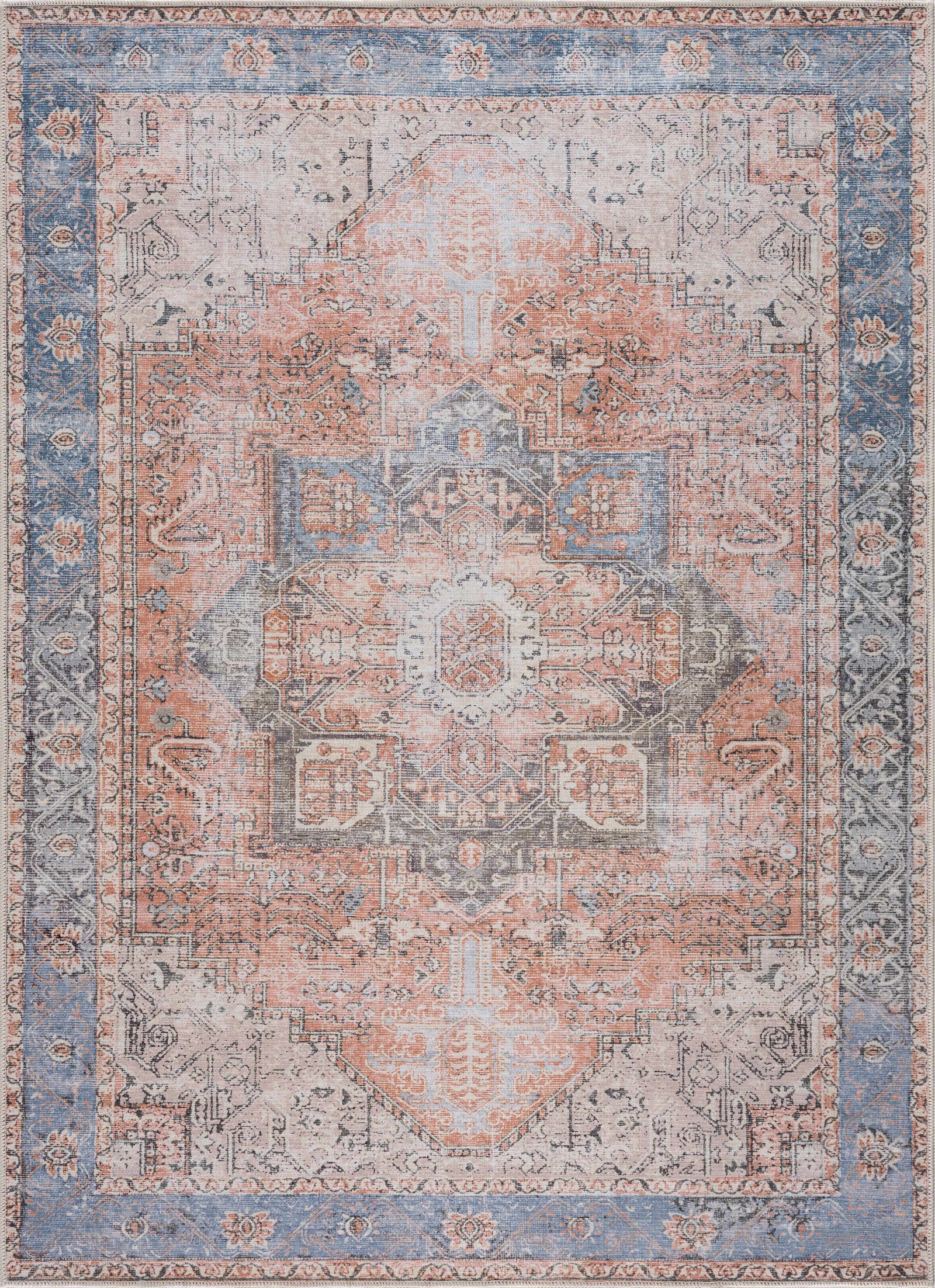 Alfombra lavable desgastada Rosman