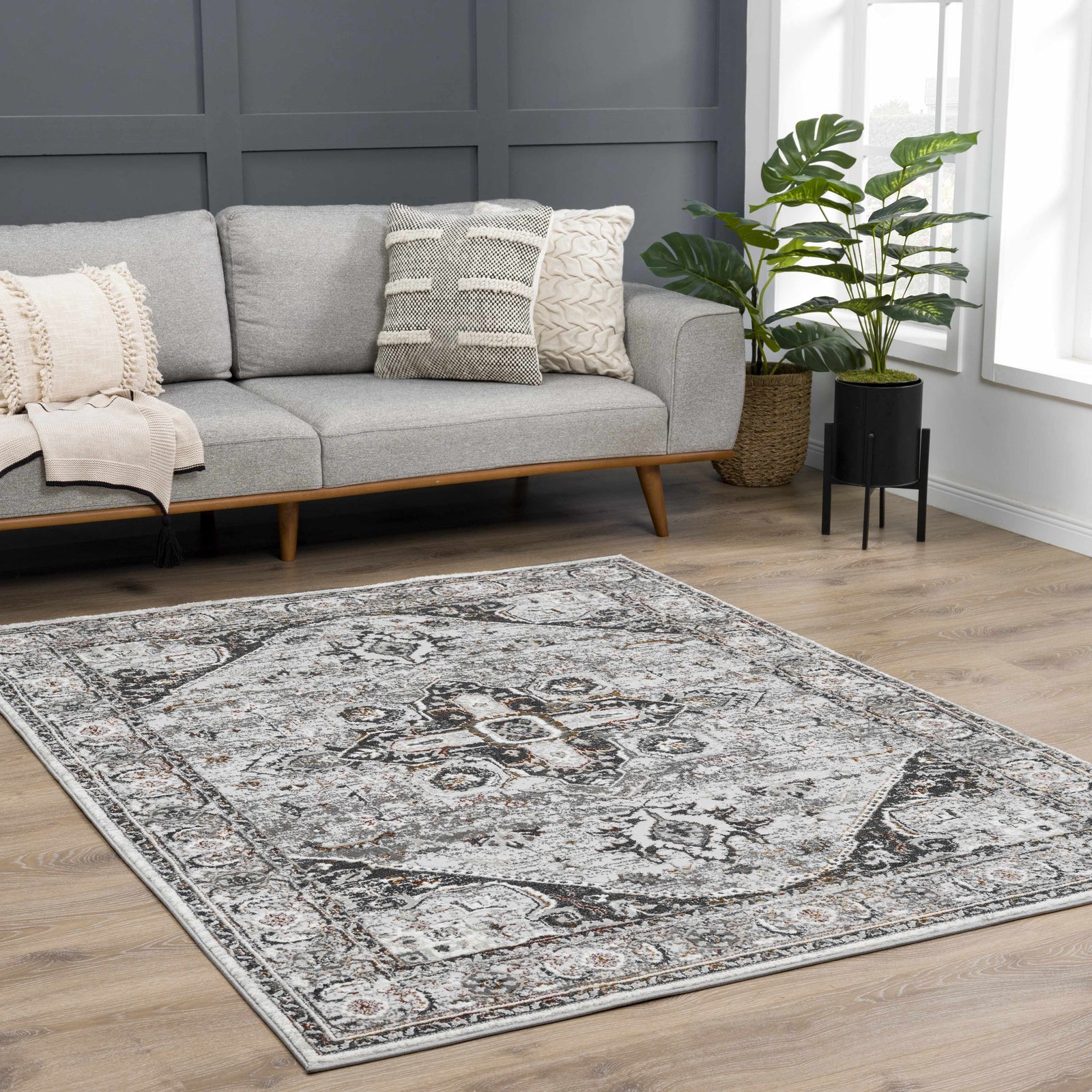 Alfombra Liverpool gris oscuro - Ofertas especiales