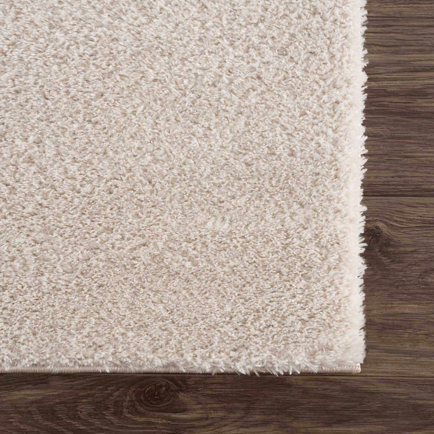 Alfombra de felpa sólida color beige celestial