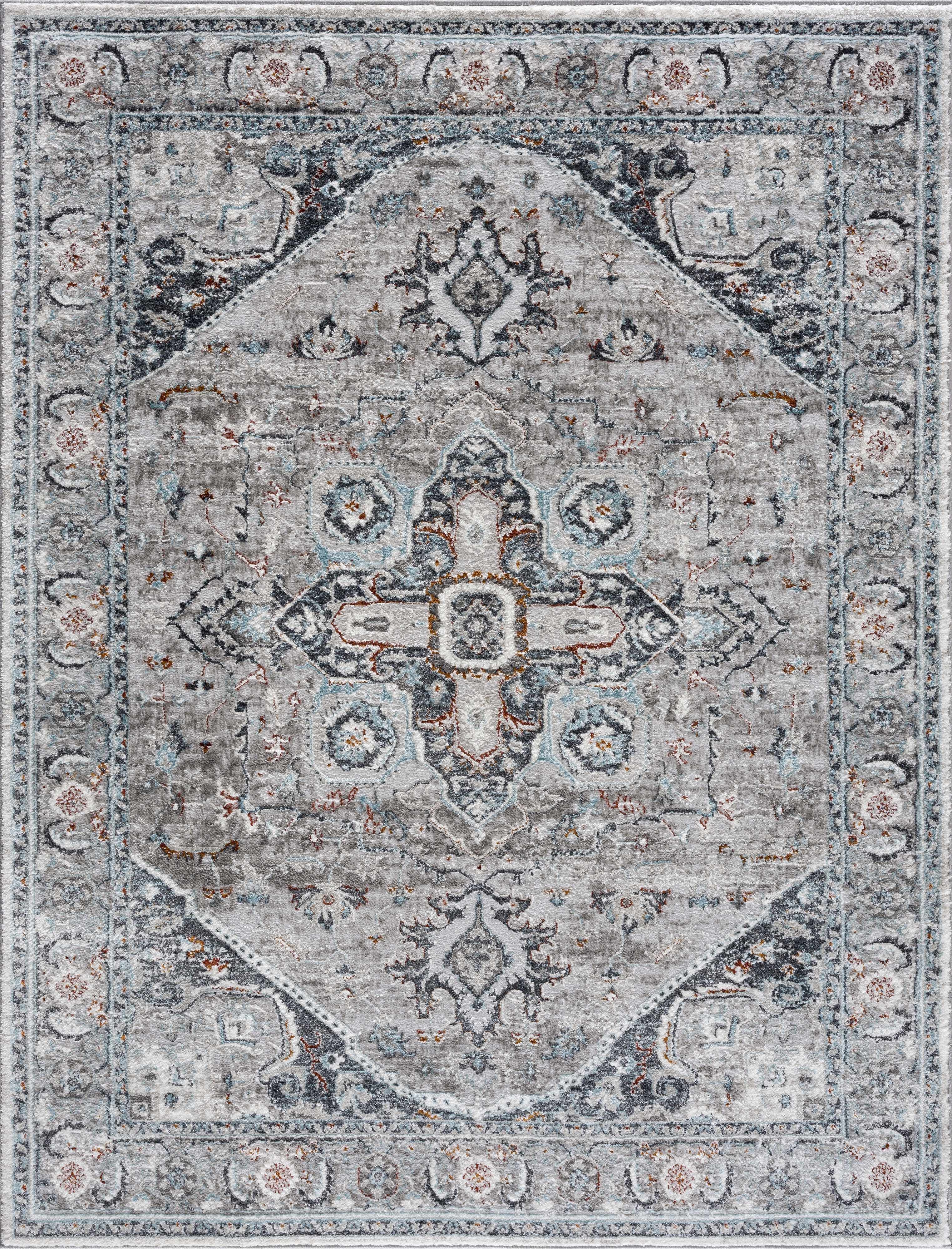 Alfombra Liverpool gris y azul - Ofertas