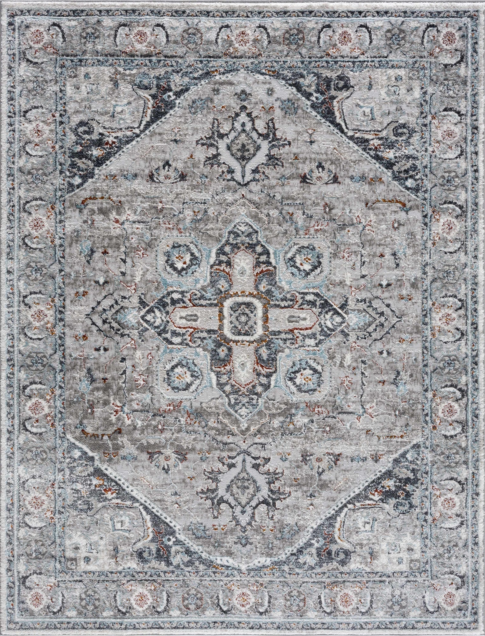 Alfombra Liverpool gris y azul - Ofertas