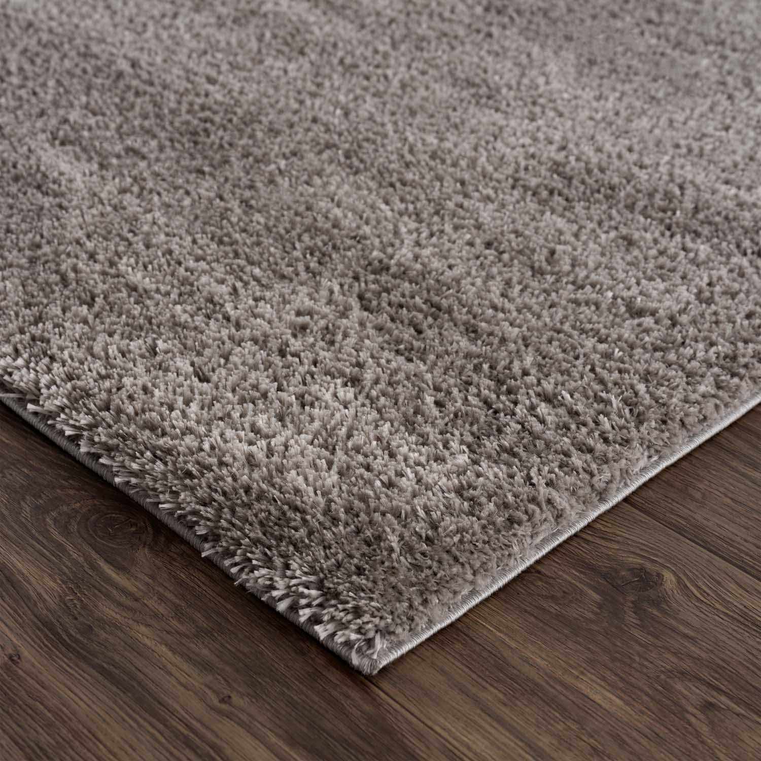 Alfombra de felpa gris sólida Heavenly - Liquidación