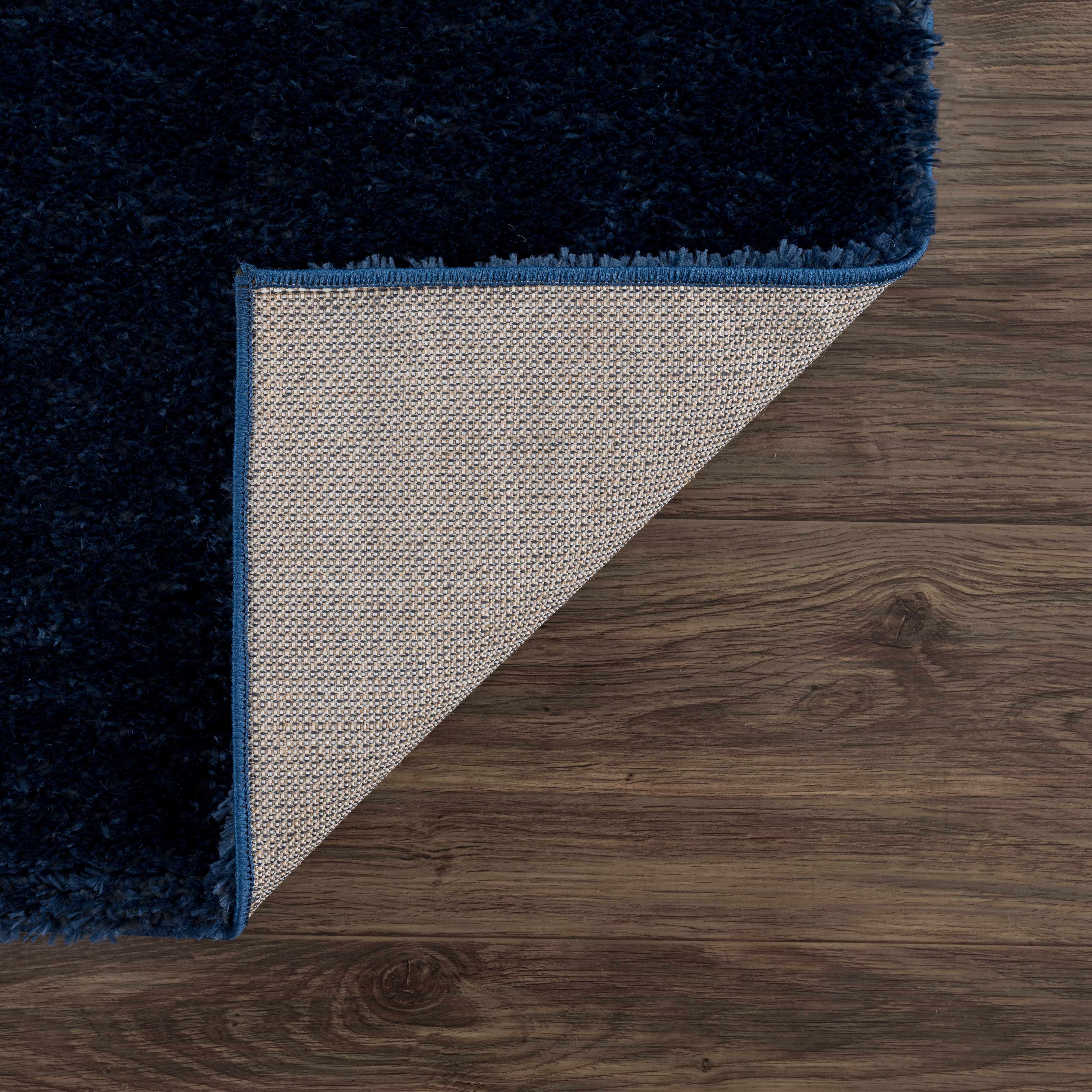 Alfombra de pelo largo Heavenly Solid Navy Blue - Liquidación
