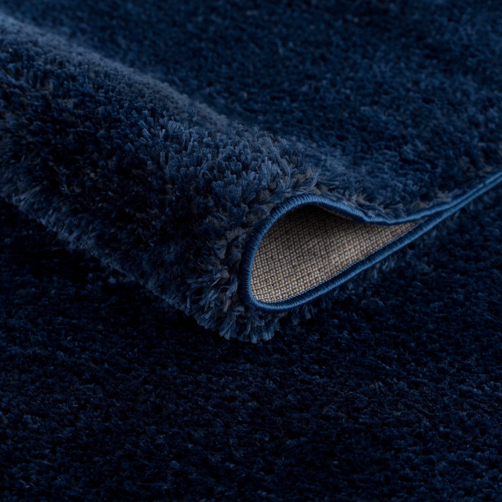 Alfombra de pelo largo Heavenly Solid Navy Blue - Liquidación