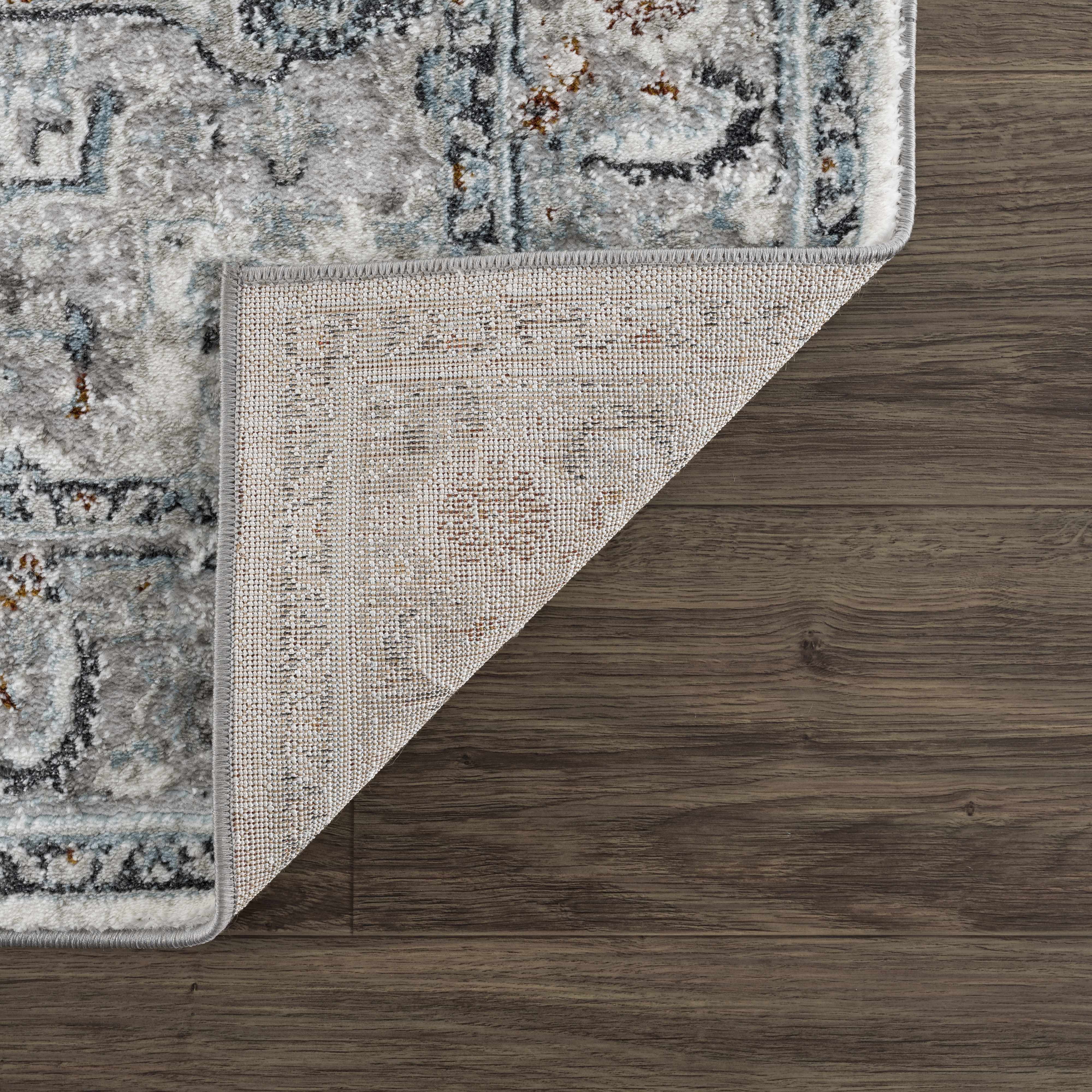 Alfombra Liverpool gris y azul - Ofertas