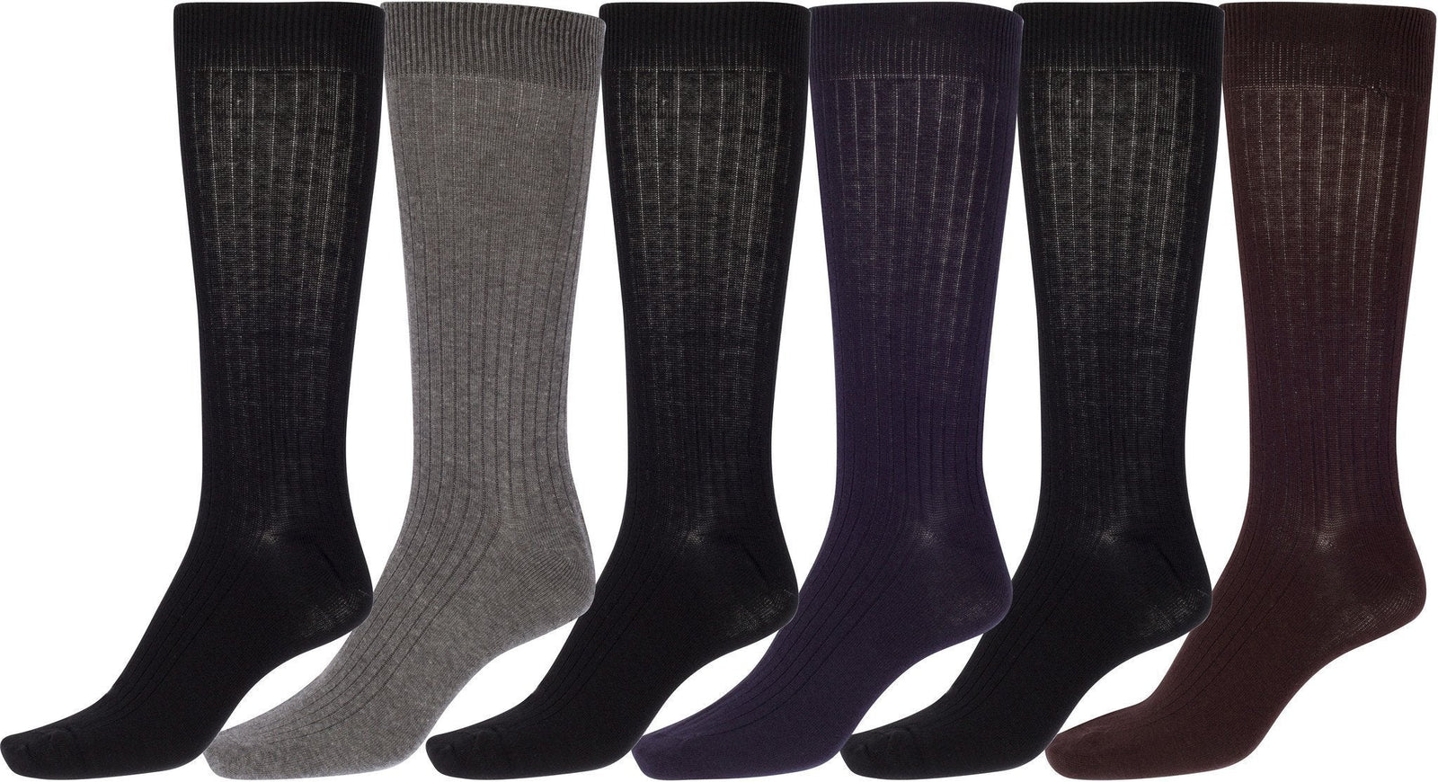 Calcetines de vestir acanalados de mezcla de algodón para hombre de Sakkas