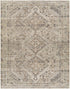 Alfombra lavable de pelo plano beige Barny