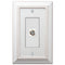 Placa de pared con conector para cable de madera blanca envejecida Savannah