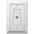 Placa de pared con conector para cable de madera blanca envejecida Savannah
