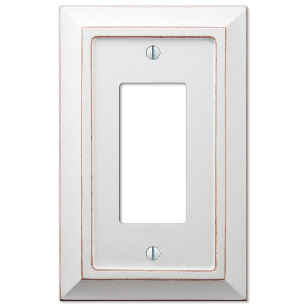 Placa de pared con 1 balancín de madera blanca envejecida Savannah