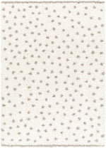 Alfombra de felpa con lunares color crema y gris de Chaia