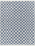 Alfombra de cuadros blancos y azules de Kieu