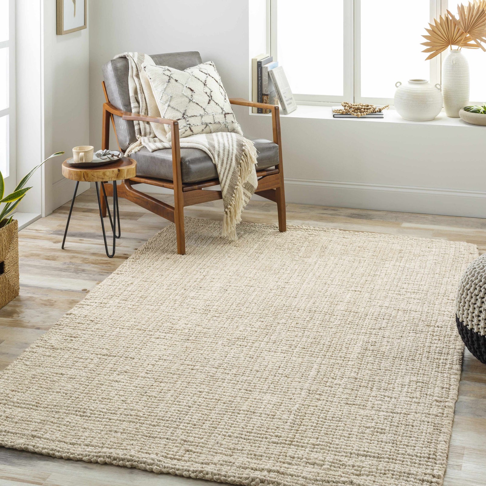 Alfombra de yute color beige Calla - Livabliss x Becki Owens