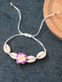 Seashell and Flower Adjustable Polymer Clay Bracelet
