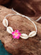 Seashell and Flower Adjustable Polymer Clay Bracelet