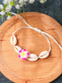 Seashell and Flower Adjustable Polymer Clay Bracelet