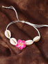 Seashell and Flower Adjustable Polymer Clay Bracelet