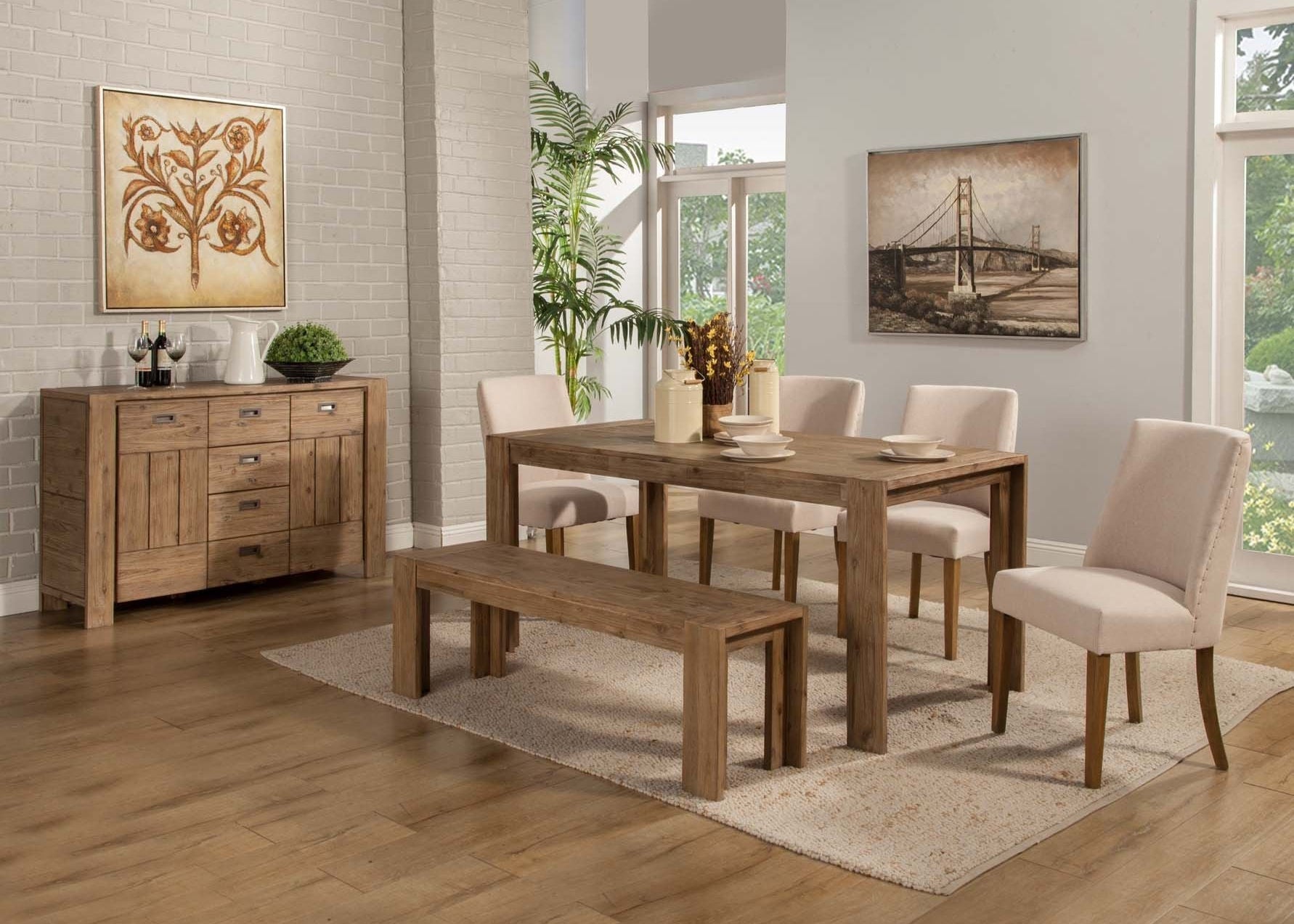 Mesa de comedor Seashore, color natural antiguo