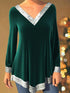 Relaxed Fit Lace Trim T-Shirt