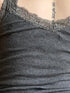 Soft Ribbed Tank with Delicate Lace