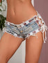 Patriotic Distressed Denim Shorts