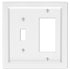Placa de pared compuesta Shaker White: 1 palanca y 1 balancín